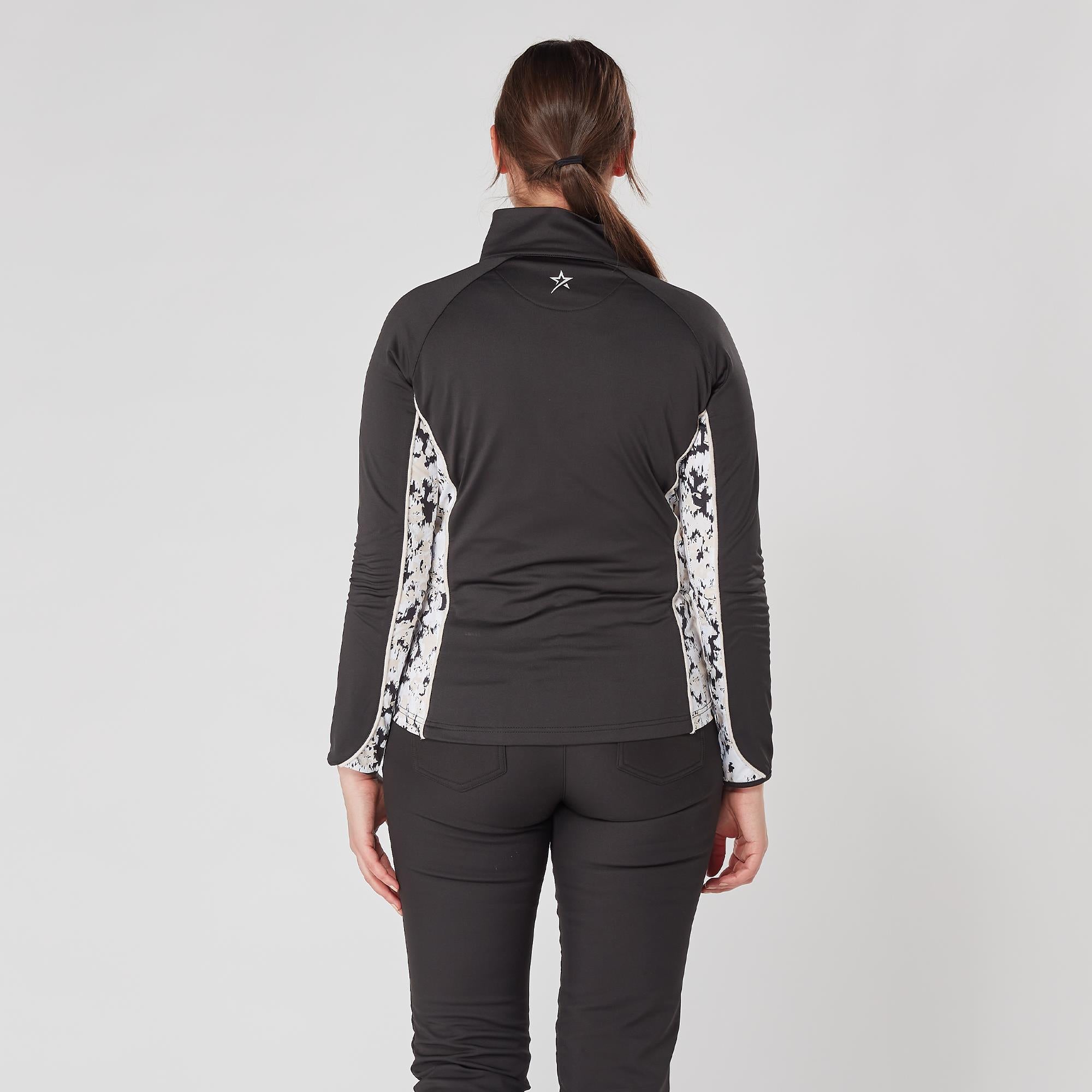 Swing Out Sister Maisy Ladies Golf Mid Layer Bleached Sand/Pearl Black
